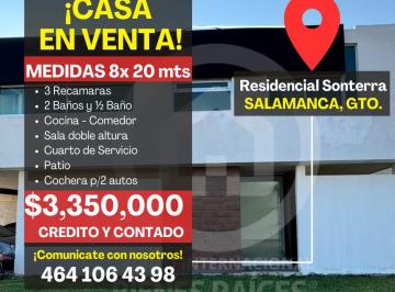 Casa de 3 habitaciones, Salamanca · Casa en Venta, Fracc. Sonterra, Salamanca, Gto.