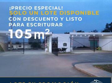 Terreno / Lote · 105m² · Venta de Oportunidad Lote Economico en Fracc Privado Tulancingo