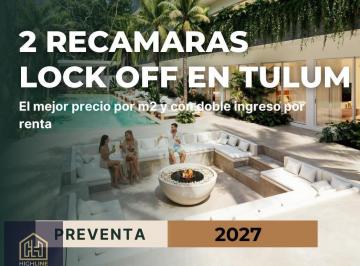 Departamento · 60m² · 2 Recámaras · 1 Estacionamiento · Departamento en Tulum de 2 Habitaciones con Terraza y Alberca
