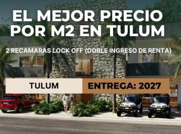 Departamento · 60m² · 2 Recámaras · 1 Estacionamiento · Venta de Departamento en Tulum de 2 Habitaciones con Alberca