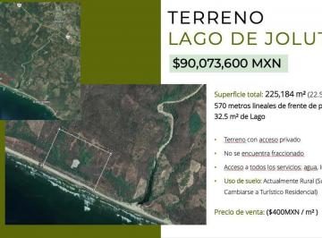 Terreno / Lote · 225000m² · Terreno de 22.5 Ha con Frente de Playa a La Venta en Joluta Guerrero.