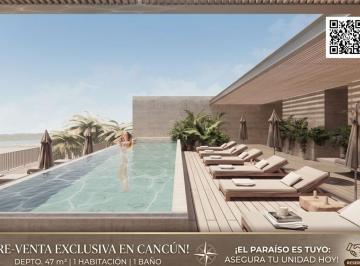 Departamento · 57m² · 1 Recámara · Departamento en Venta de 57 m² en Av Bonampak Cancún