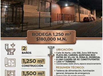 Bodega comercial · 1100m² · Galpón - Playa del Carmen