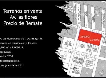 Terreno / Lote · 5000m² · Venta de Terreno en Esquina en Calle Las Flores, Cancún