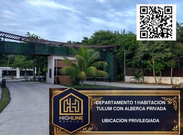 Departamento · 57m² · 1 Recámara · 1 Estacionamiento · Departamento en Venta, 1 Recamara, Cancun, en Av Huayacan