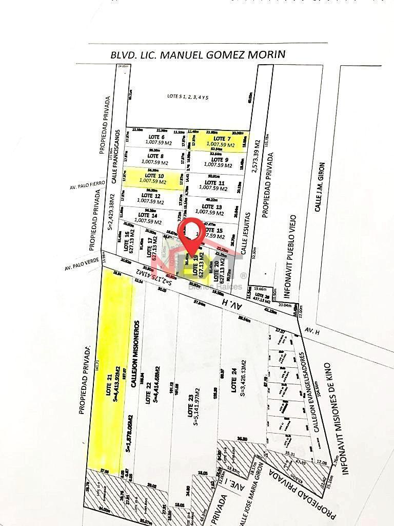 Terreno en Venta en Fracc. Conquistadores Residencial en Col. Pueblo Viejo Caborca Son