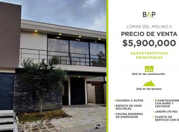 Casa de 3 habitaciones, León · Casa con 240 m² Superficie de Terreno y 3 Recámaras en Venta en Lomas del Molino II