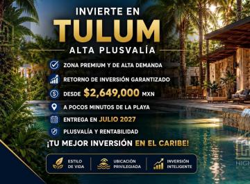 Departamento · 55m² · 1 Recámara · Departamento en Venta en Tulum 1 Habitación con Rooftop, Spa, Alberca, Gimnasio
