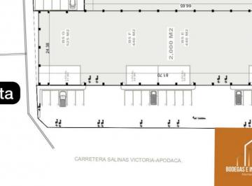 Bodega comercial · 2000m² · 6 Estacionamientos · Bodega en Renta en Escobedo Carretera Salinas Victoria