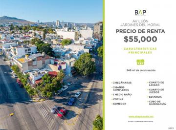 Casa de 3 habitaciones, León · Casa en Renta Ubicada en Fraccionamiento Jardines del Moral