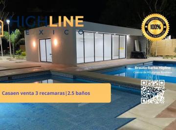 Casa · 112m² · 3 Recámaras · 2 Estacionamientos · Casa en Playa del Carmen 3 Recámaras con Casa Club | Casa Club con Área de Grill y Pool Bar Gimnasio