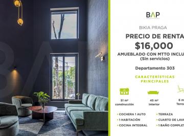 Departamento de 1 habitación, León · Departamento de 45 m² con 1 Recámara en Renta en León