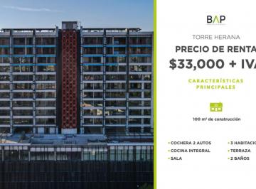 Departamento de 3 habitaciones, León · Departamento de 100 m² con 3 Recámaras en Renta en León