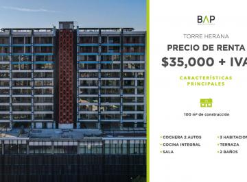 Departamento de 3 habitaciones, León · Departamento de 100 m² con 3 Recámaras en Renta en León