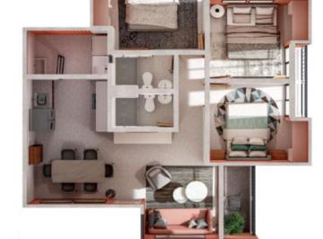 Departamento de 3 habitaciones, Zapopan · Renta de Departamento en Punta Foresta