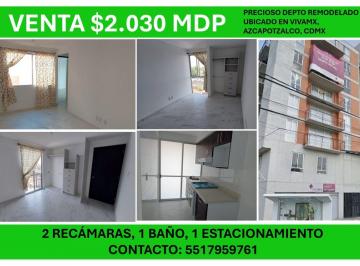 Departamento de 2 habitaciones, Azcapotzalco · Vivamx 2 Rec, 1 Baño, 1 Estacionamiento