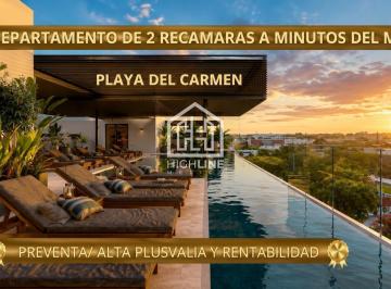 Departamento · 77m² · 2 Recámaras · Departamento 2 Recamaras/ Preventa/ Playa del Carmen/ a Calles del Mar/ Roi/ Plusvalia/ Premium.