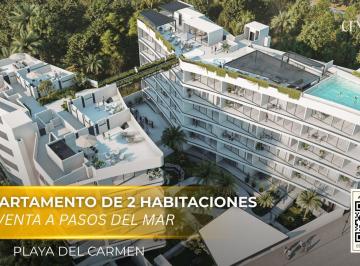 Departamento · 89m² · 2 Recámaras · 1 Estacionamiento · Departamento en Venta de 2 Habitaciones en Playa del Carmen a m de La Playa | Rooftop Privado
