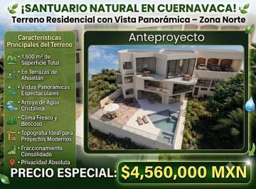 Terreno / Lote , Cuernavaca · D Terreno de 1600 m² en Venta en Fraccionamiento Ahuatlán Tzompantle