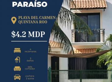 Casa de 3 habitaciones, Solidaridad · Casa con 3 Recámaras y 180 m² Superficie de Terreno en Venta, Marsella I