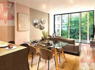 Departamento · 95m² · 2 Recámaras · 2 Estacionamientos · Departamento en Venta Sobre Barranca del Muerto en Cdmx, Balcón y Rooftop Terrace con Lounge