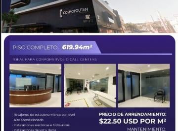 Oficina · 619m² · 16 Estacionamientos · Espacios en Renta Disponibles en Torre Cosmopolitan