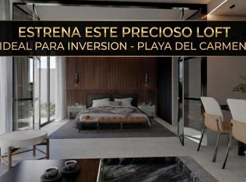 Departamento · 55m² · 1 Recámara · 1 Estacionamiento · Loft en Venta, Playa del Carmen, Financiamiento Interno, 10 Min del Mar