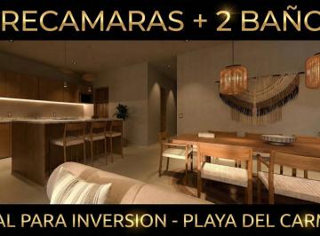 Departamento · 99m² · 2 Recámaras · 1 Estacionamiento · 2 Recamaras, 2 Baños, Playa del Carmen, Amenidades, 12 Min del Mar