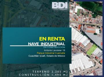 Nave industrial , Cuautitlán Izcalli · Nave Industrial en Renta en Construcción | Pi Cuamatla, Cuautitlán Izcalli | 1,490 m²