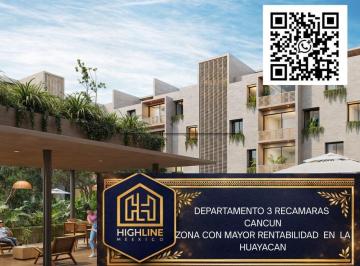 Departamento · 87m² · 3 Recámaras · 1 Estacionamiento · Departamento en Venta, 3 Recámaras, Cancun con Amenidades