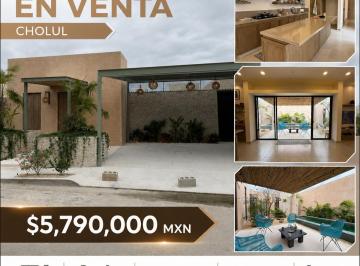 Casa · 240m² · 3 Recámaras · 2 Estacionamientos · Casa de un Piso en Venta en Cholul, Yucatán