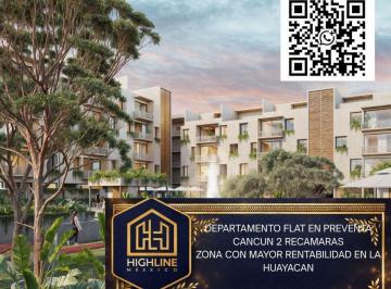 Departamento · 59m² · 2 Recámaras · 1 Estacionamiento · Departamento en Venta, 2 Recámaras, Cancun, Amenidades