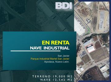 Nave industrial , Apodaca · Nave Industrial en Renta de 12,542 m² en Parque Industrial Martel San Javier, Apodaca
