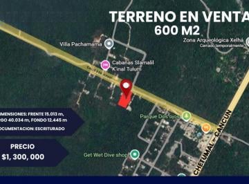 Terreno / Lote · 600m² · Terreno en Ciudad de Cancún