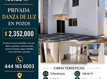 Casa de 3 habitaciones, Villa de Pozos · Casa en Privada en Pozos con 163 m²