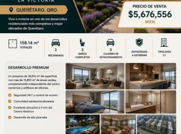 Departamento · 158m² · 3 Recámaras · Venta de Dpto A303 en Latitud La Victoria