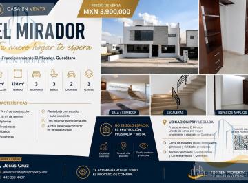 Casa · 174m² · 3 Recámaras · 2 Estacionamientos · Venta de Casa en El Mirador 174 m²