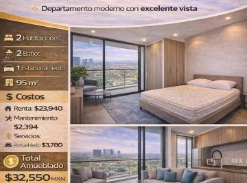Departamento · 95m² · 2 Recámaras · 1 Estacionamiento · Departamento en Renta Centro Sur Highpark