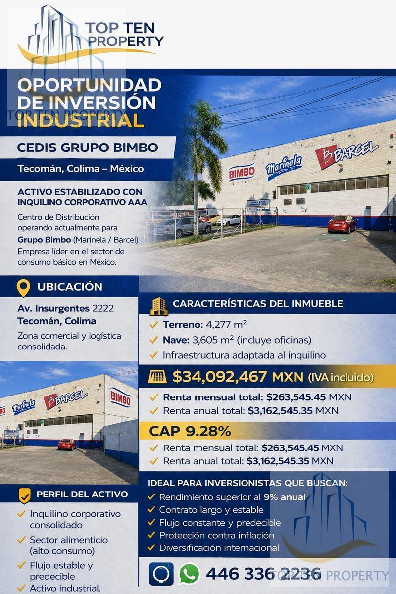 Warehouse for Sale in Tecoman, Colima with Yield