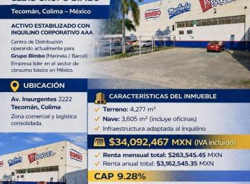 Bodega comercial · 3605m² · Venta de Bodega en Tecoman Colima con Rendimiento