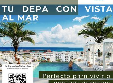 Departamento · 58m² · 2 Recámaras · Inversion en Playa del Carmen, Depas con Vista Al Mar, Plusvalia.