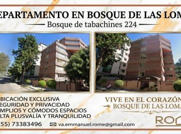 Departamento de 3 habitaciones, Cuajimalpa de Morelos · Departamento en Venta en Bosque de Las Lomas Cerca de Bosque Tabachines y Universidad Iberoamericana