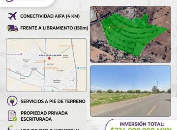 Terreno / Lote · 140000ha · Terreno en Venta Uso Industrial, Libramiento México - Pachuca Sup. 14 Hectáreas (Escriturado)