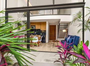 90516bf0e6f4e705badf3d44e5bfc00be446c6ad3c1e147590410e6e576026d1 · Elegante Loft con 1 Recámara y Espacio Exterior Privado