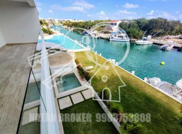 Departamento de 3 habitaciones, Solidaridad · Departamento con Marina y Amenidades en Preventa Dentro de Puerto Aventuras