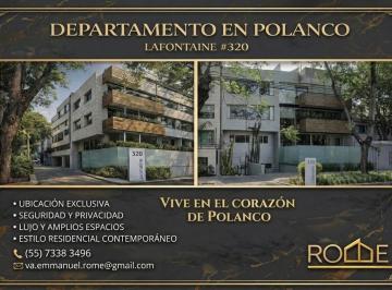 Departamento de 3 habitaciones, Miguel Hidalgo · ¡Vive en Polanco! Departamento a Pasos de Av Masaryk, Parque Lincoln y Metro Polanco