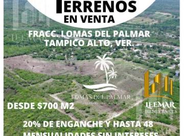 Terreno / Lote · 600m² · Terrenos Campestres en Tampico Alto, con 20% de Enganche y 48 Mensualidades Para Pagar
