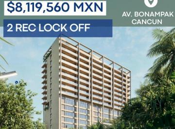 Departamento · 107m² · 2 Recámaras · 2 Estacionamientos · Preventa Condos I Roi I Av Bonampak Cancún I Shopping Zone I Rooftop 360 I Vista a La Laguna