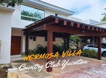 Casa · 290m² · 3 Recámaras · 3 Estacionamientos · Hermosa Villa en Privada Serena Country Club Yucatán