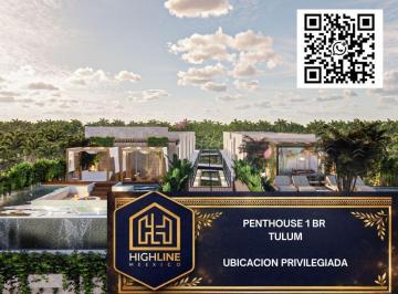 Departamento · 94m² · 1 Recámara · Penthouse en Venta, 1 Habitación en Tulum, Rooftop, Entrega Inmediata